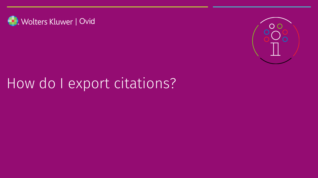 How to export citations